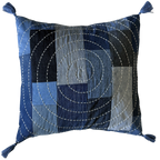 Upcycled Halo Denim Cushion Cover
