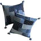 Upcycled Halo Denim Cushion Cover
