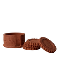 Terracotta Mandala Clay Coasters & Holder (Set of 4)