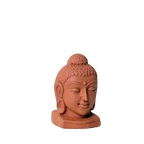 Terracotta Buddha head sculpture