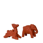 Two terracotta animal figurines 