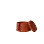 Terracotta Mandala Clay Coasters & Holder (Set of 4)