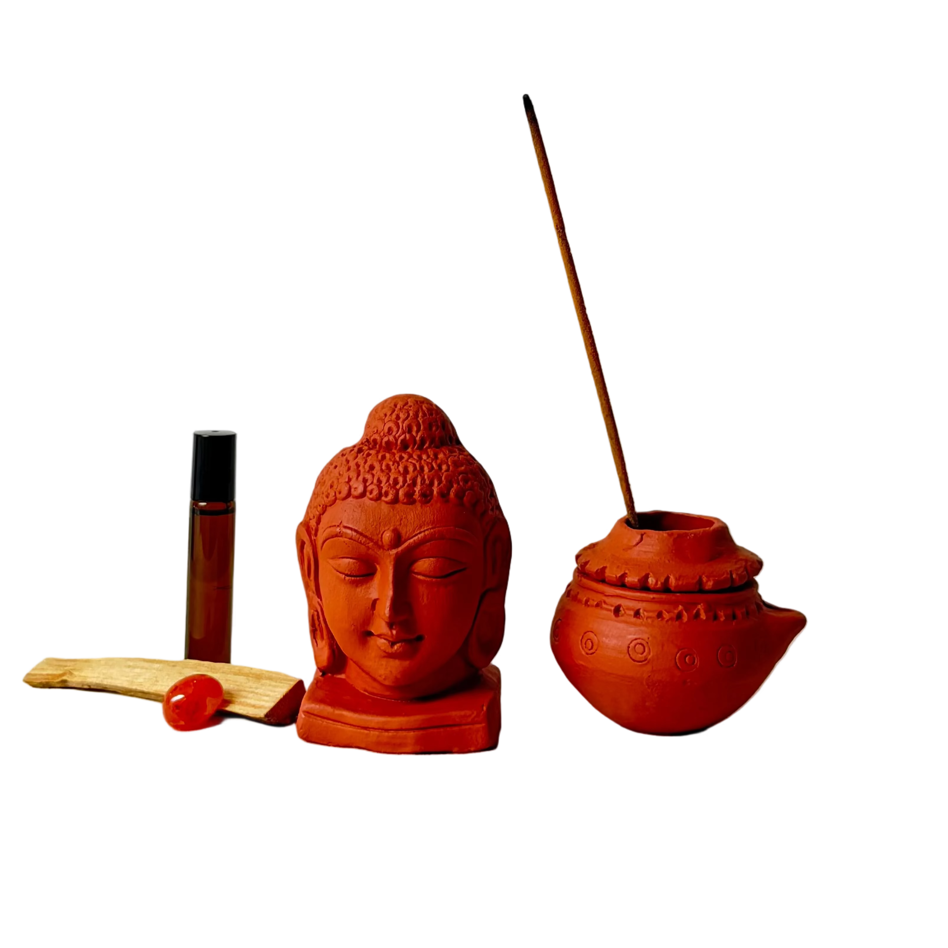 Clay teracotta incense holder 