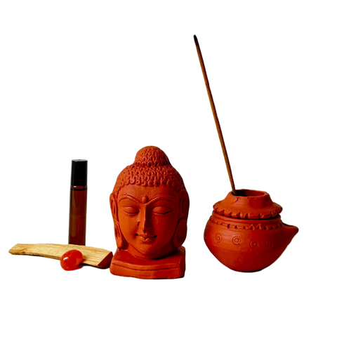 Clay teracotta incense holder 