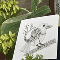 Forest Song — Gond Art Bird