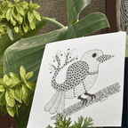Forest Song — Gond Art Bird