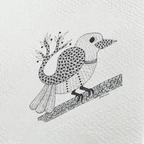 Forest Song — Gond Art Bird