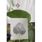 Forest Companions — Gond Art Swan Pair