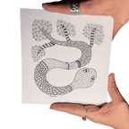 Serpent Rhythm - Gond Art Snake