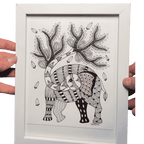 Sacred Steps - Gond Art Elephant