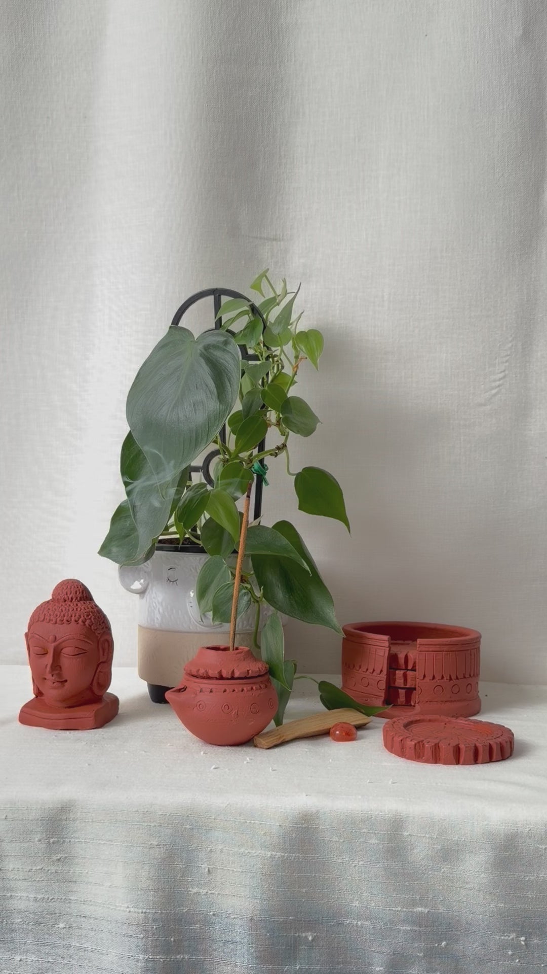 Clay handmade Incense Stick Holder