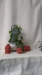 Terracotta Mandala Clay Coasters & Holder (Set of 4)